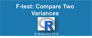 F Test Compare Two Variances In R Easy Guides Wiki Sthda