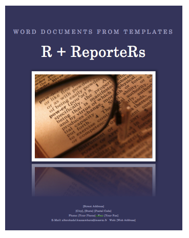 Read and write a Word document from a template using R software and ReporteRs package